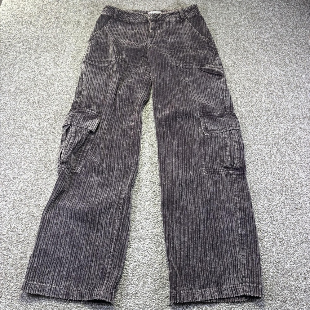 BDG Pants‎ Womens 0 Purple Corduroy Cargo Utility Straight Leg Casual Pockets